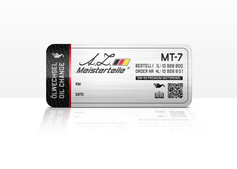 Ölwechsel-Etikett - Kunststoff - AZ-MT Design